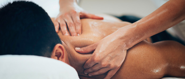 A man getting a massage.