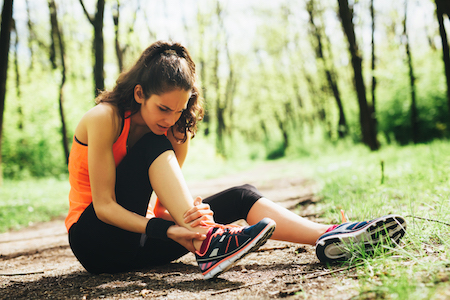 Woman in need of sports injury treatment on Fort Wayne